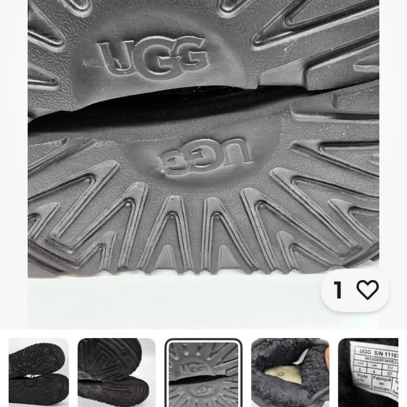 UGG 7C Signature Boots Black &Multicolor Leather w/side Zip - Picture 6 of 10